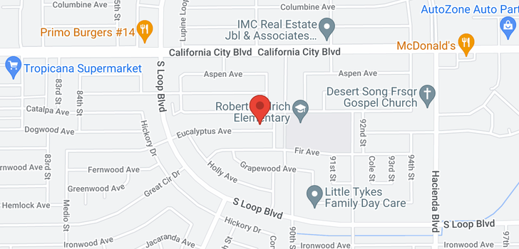 map of 8913 Eucalyptus California City, CA 93505